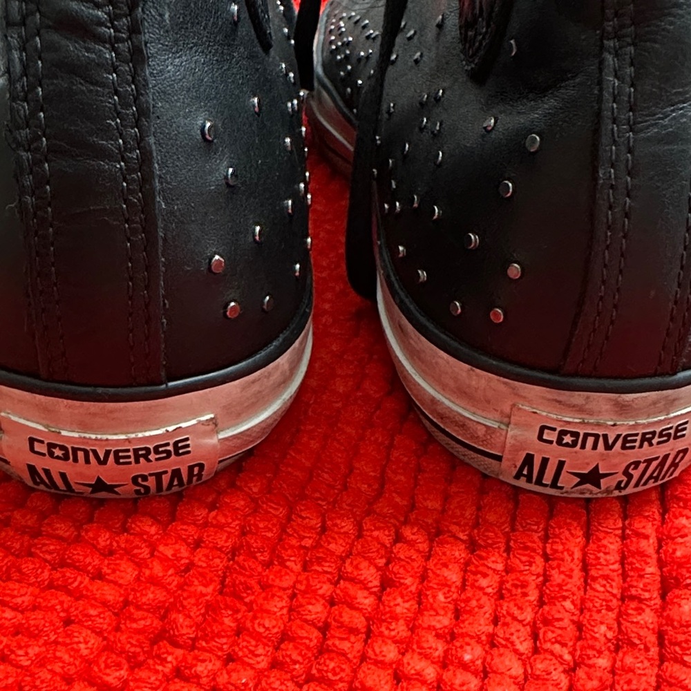 Converse X John Varvatos Black High-Top Men’s Leather Sneakers - Picture 3 of 7